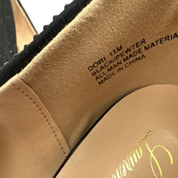 Lauren Lorraine Pump Shoes High Heel Size 11 Black Rhinestone Formal Party NEW - Picture 5 of 15